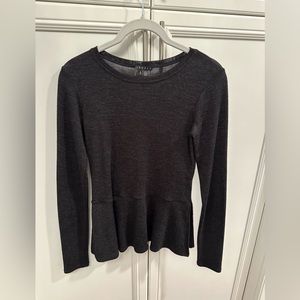 Theory peplum long sleeve top